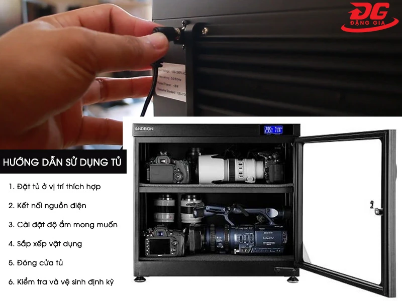 Sắp xếp các vật dụng cần bảo quản vào trong tủ