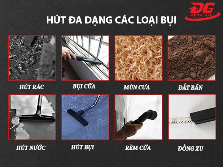 Hút kép, xử gọn bụi khô - ướt