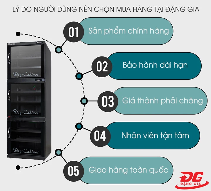 Mua tủ chống sẩm Kumisai DHC 500 chính hãng tại Đặng Gia