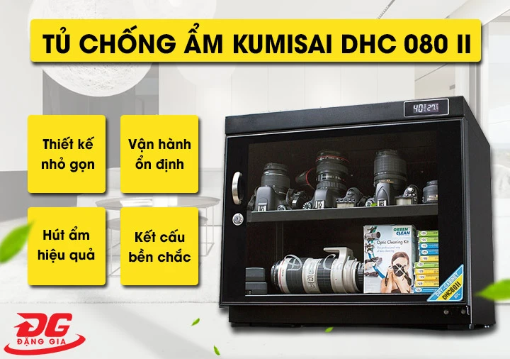 tủ chống ẩm Kumisai DHC 080 II chính hãng