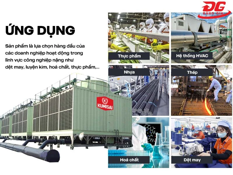 Các ứng dụng phổ biến của hệ thống giải nhiệt KMS Kumisai 350RT 2Cell*4