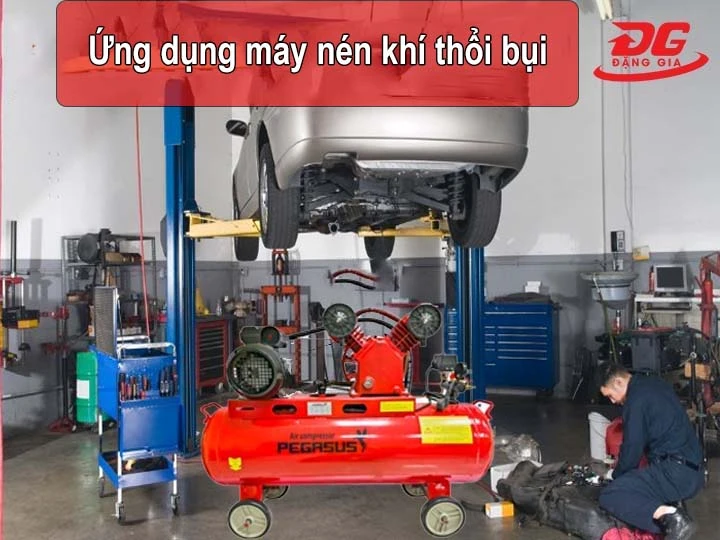 ứng dụng máy nén khí thổi bụi