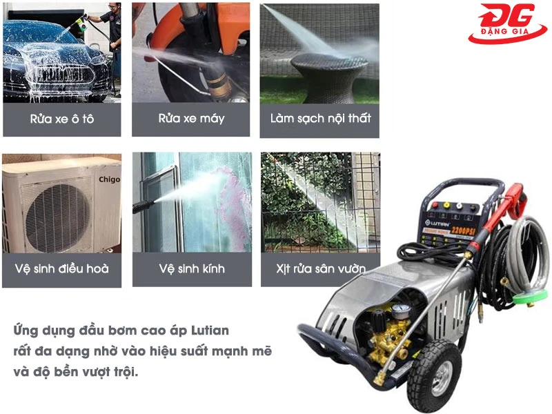 Ứng dụng của đầu bơm máy rửa xe Lutian