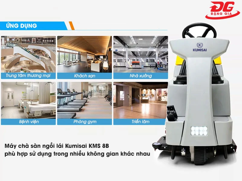 Tính ứng dụng cao của máy chà sàn công nghiệp Kumisai KMS 8B