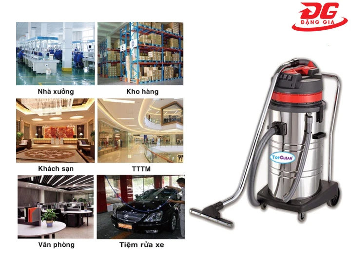 Ứng dụng máy hút bụi công nghiệp Topclean TS 80-3