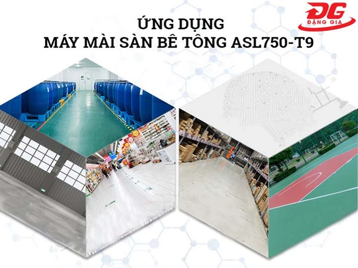 Ứng dụng Máy mài sàn bê tông ASL750-T9
