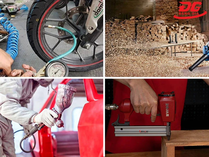 Ứng dụng của máy nén khí đầu liền Wing TM-0.1/8