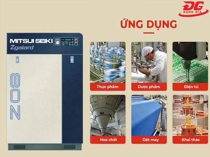 ứng dụng Máy nén khí Mitsuiseiki