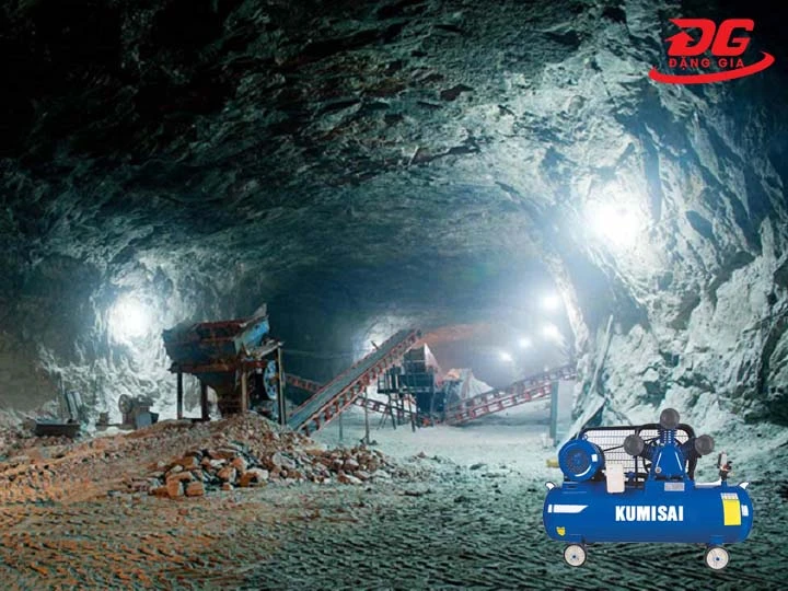 Ứng dụng máy nén khí  khai khoáng