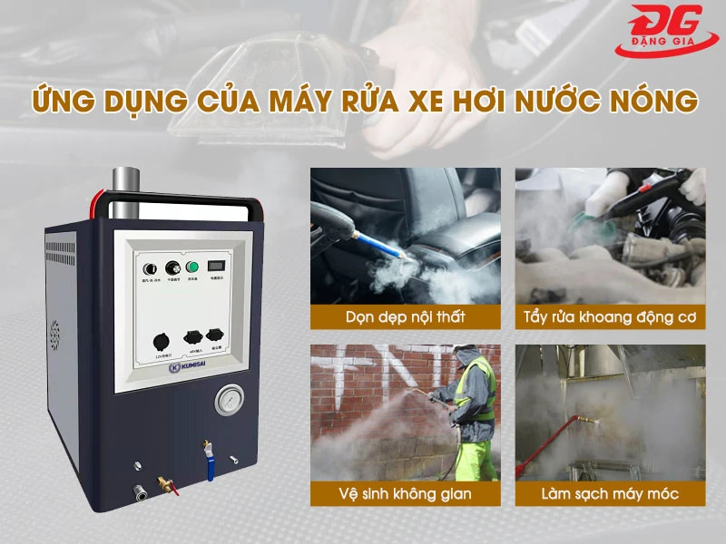 Máy xịt rửa xe hơi nước nóng Kumisai KMS-24 có ứng dụng đa dạng