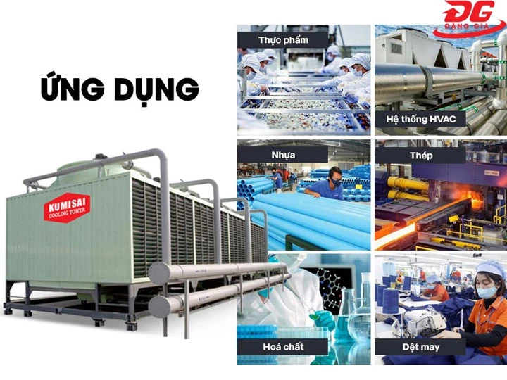 Ứng dụng của tháp giải nhiệt vuông Kumisai KMS 150RT