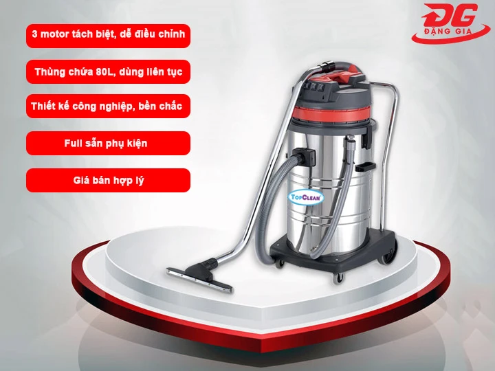 Ưu điểm máy hút bụi công nghiệp Topclean TS 80-3