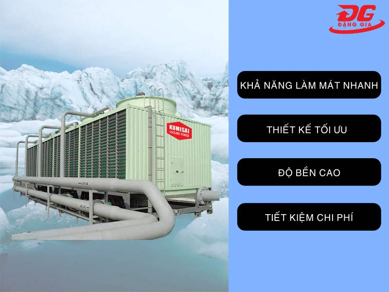 Một số ưu điểm nổi trội của tháp hạ nhiệt Kumisai KMS 300RT 4Cell