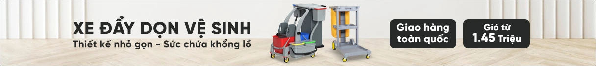 banners dcvs xe đẩy dọn vệ sinh