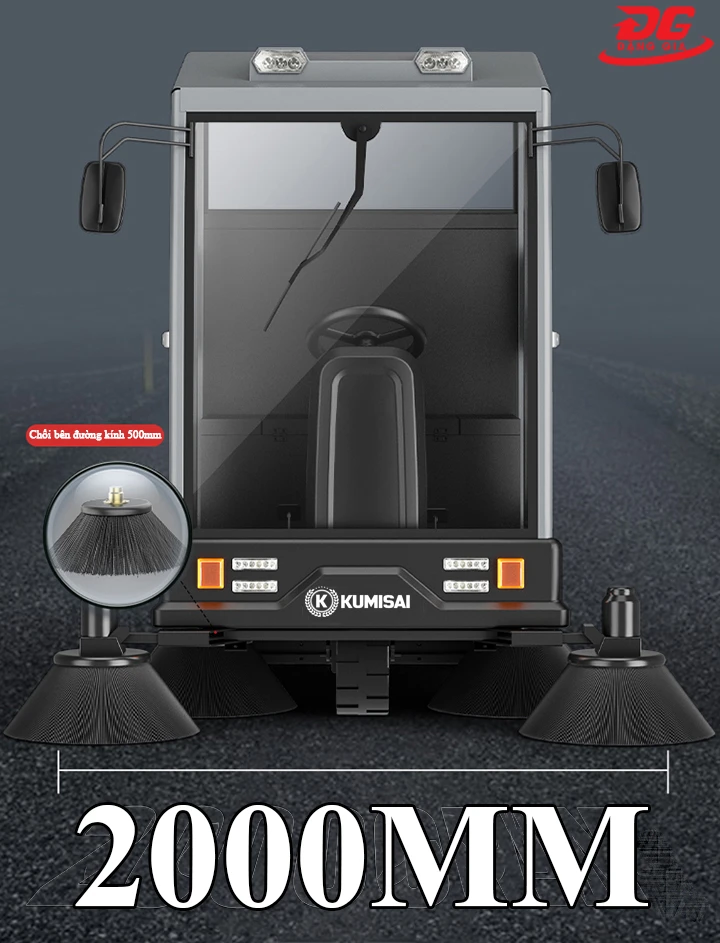 xe quét rác ngồi lái Kumisai KMS-S11