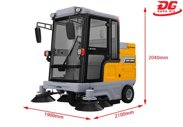 xe quét rác ngồi lái Kumisai KMS 1900A