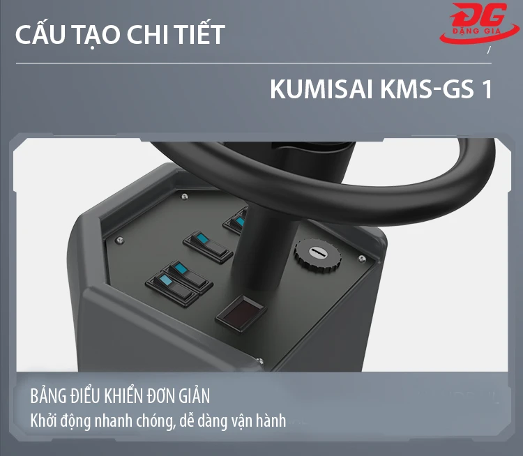 Cấu tạo xe quét rác ngồi lái Kumisai KMS-GS1
