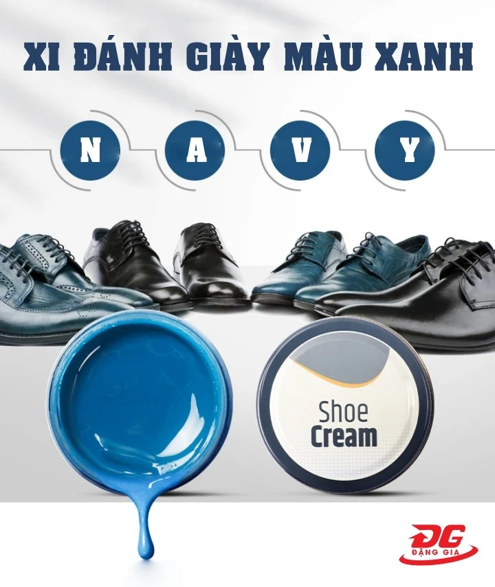 xi đánh giày màu xanh