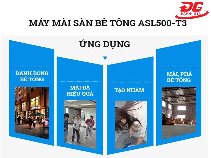 ứng dụng Máy mài sàn bê tông ASL500-T3