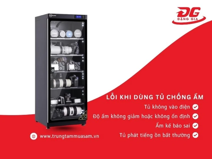 Lỗi thường gặp khi dùng tủ chống ẩm
