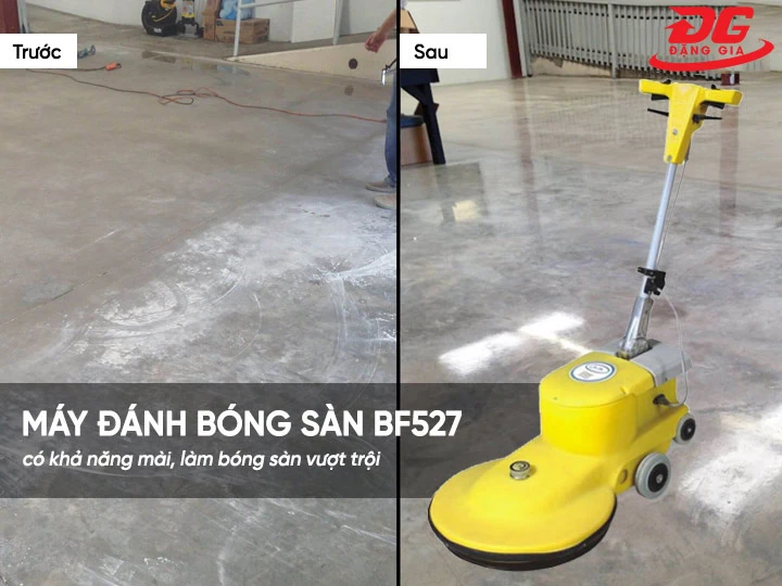 Máy đánh bóng sàn tốc độ cao BF527 hiệu quả cho nhà xưởng, tttm,...