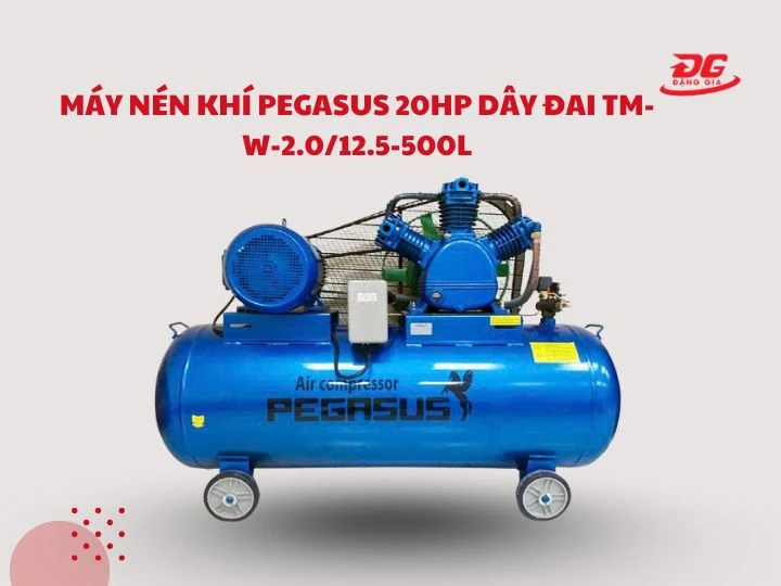 Máy nén khí Pegasus 20hp dây đai TM-W-2.0/12.5-500L