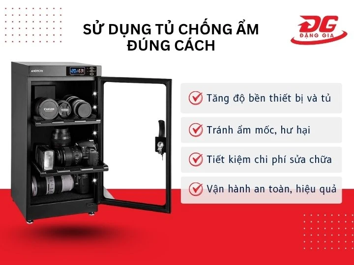 Lợi ích việc sử dụng tủ chống ẩm đúng cách?