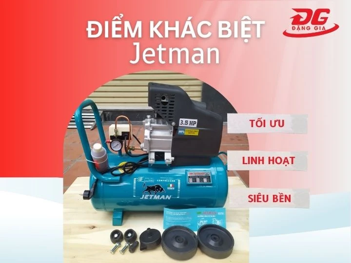 Điểm khác biệt của máy nén khí Jetman