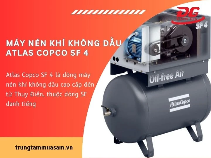 Atlas Copco SF 4 giải pháp khí nén không dầu hoàn hảo