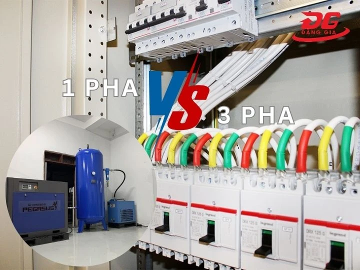 Chọn mua máy nén khí trục vít 5HP theo nguồn điện