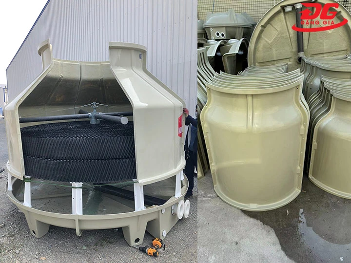 lắp vỏ tháp giải nhiệt