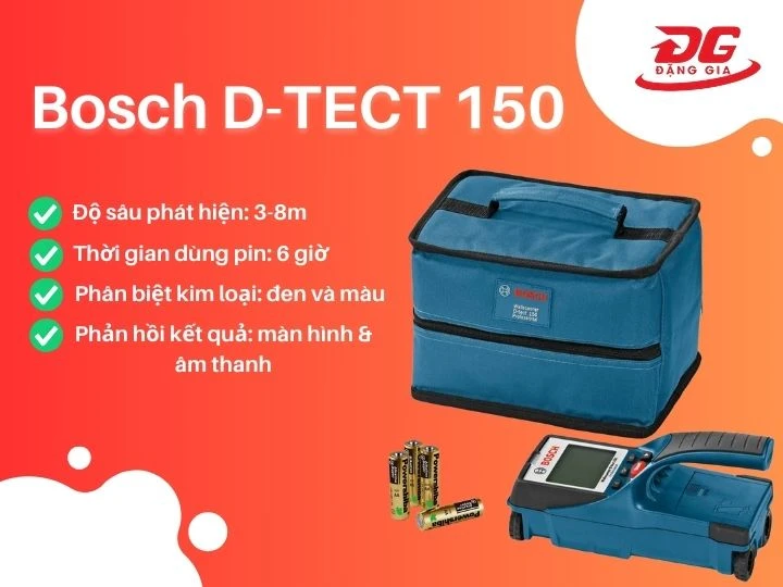 Tìm hiểu máy dò kim loại của Đức Bosch D-TECT 150