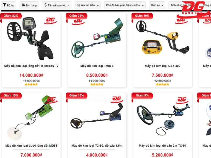Mua máy dò kim loại tại điện máy Đặng Gia