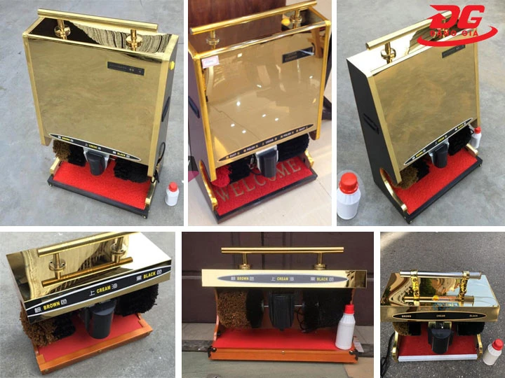 máy đánh giày Sakura sử dụng màu vàng đồng sang trọng