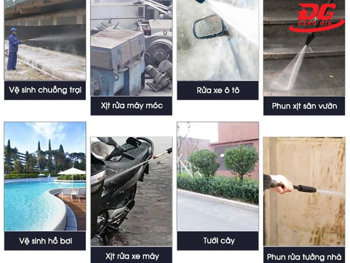 Ứng dụng máy rửa xe công nghiệp