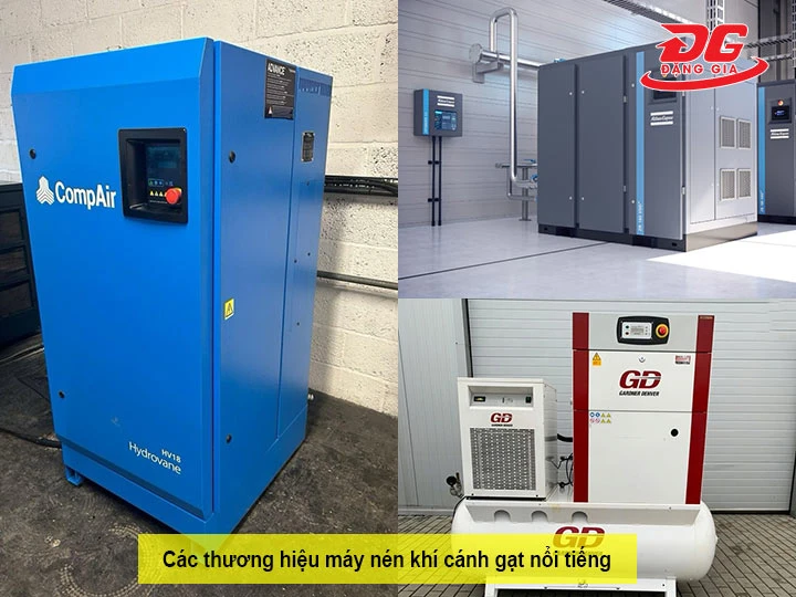 các thương hiệu máy nén khí cánh gạt lớn
