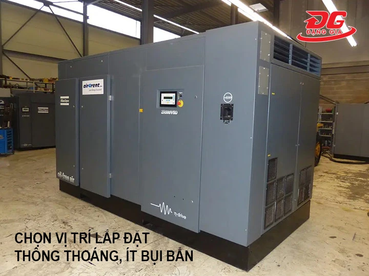 chọn vị trí lắp đặt máy nén khí