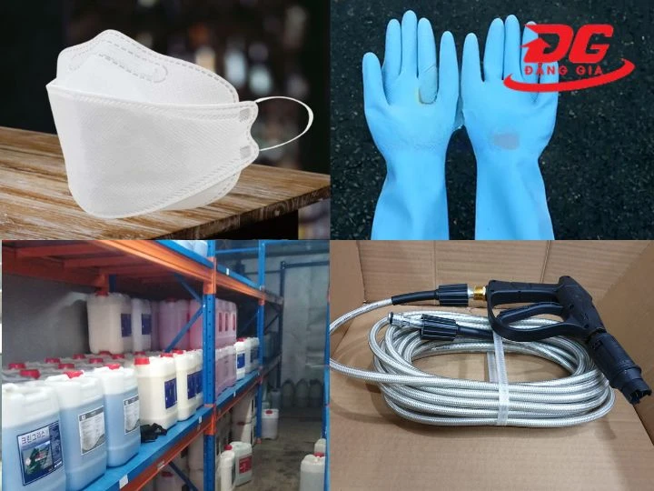 Chuẩn bị dụng cụ, ngắt nguồn điện để vệ sinh tháp giải nhiệt