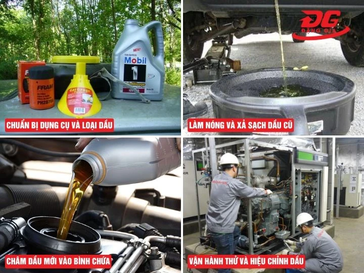 Hướng dẫn thay dầu máy nén khí mini chuẩn kỹ thuật