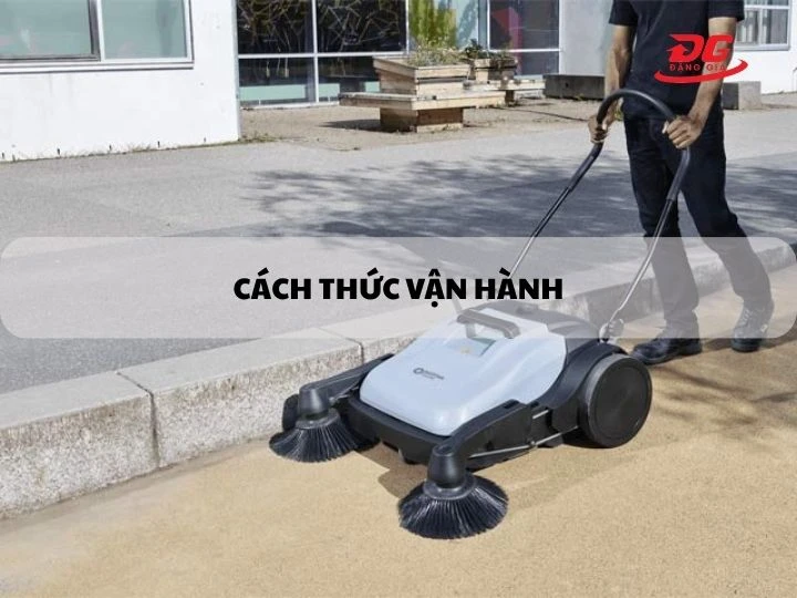 Quá trình làm sạch của máy quét đường đẩy tay