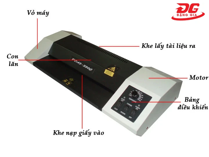 cấu tạo máy ép plastic Laminator A3 330C