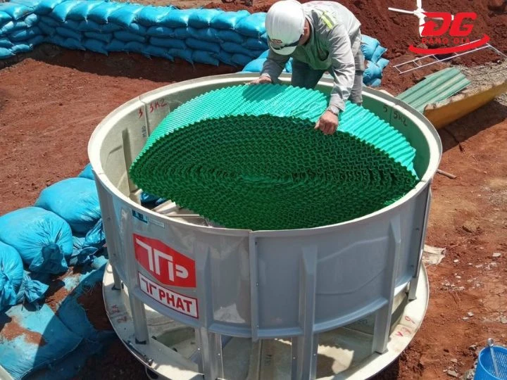 Tháp giải nhiệt tròn thiết kế tối ưu cho việc lắp, bảo dưỡng