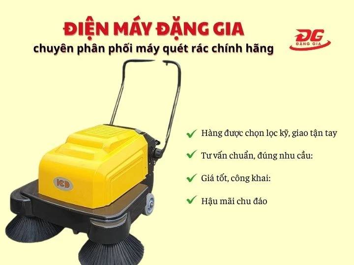 Mua xe quét rác đẩy tay giá tốt tại Đặng Gia