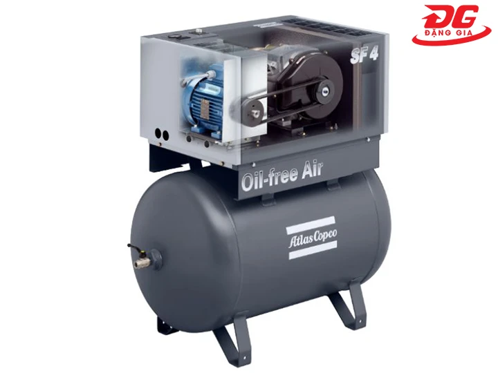 Tìm hiểu máy nén khí không dầu Atlas Copco SF 4