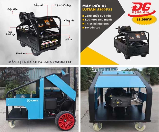 Máy rửa xe chuyên nghiệp trên 7.5kW
