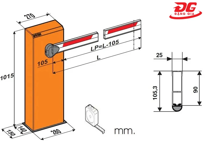 Barrier tự động Faac 615 đóng mở nhanh