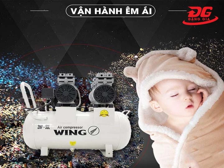 máy nén khí không dầu vận hành êm ái