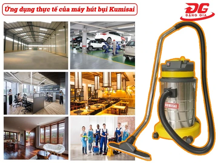 Ứng dụng của máy hút bụi Kumisai
