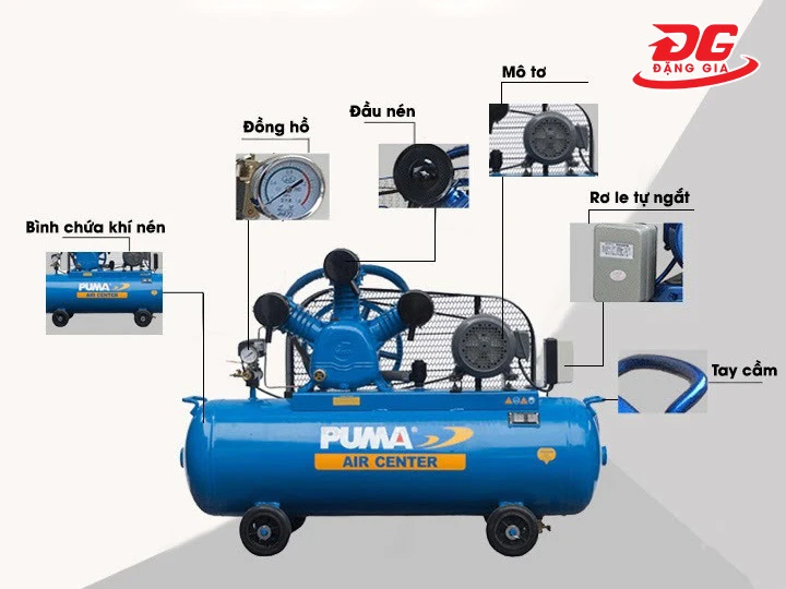 cấu tạo máy nén khí piston