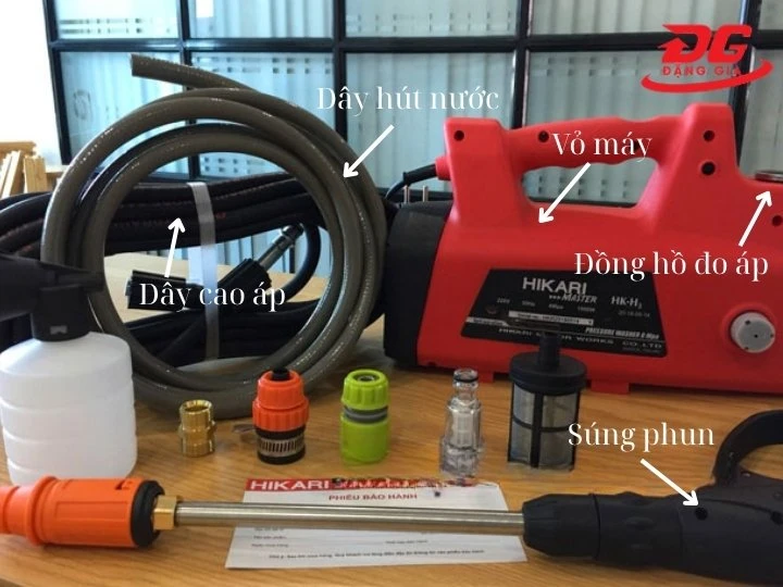 Cấu tạo đặc biệt của máy rửa xe mini Hikari